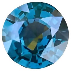 Blauer Spinell 0,85 Karat runder Brillantschliff Natürlicher augenreiner Edelstein aus Birma