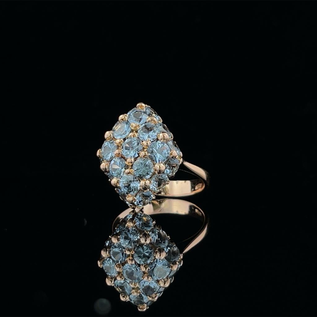 Women's or Men's Blue Spinel Cocktail Ring  For Sale