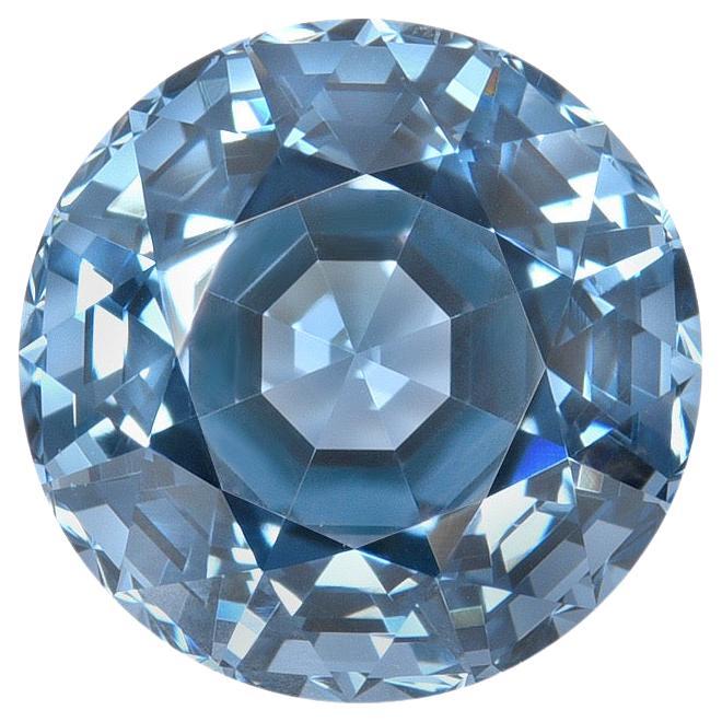Gray Blue Spinel Ring Gem 4.15 Carat Round Loose Gemstone
