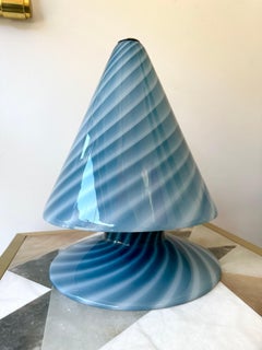 Blue Spiral Murano Glass Lamp by La Murrina, Italy, 1970s
