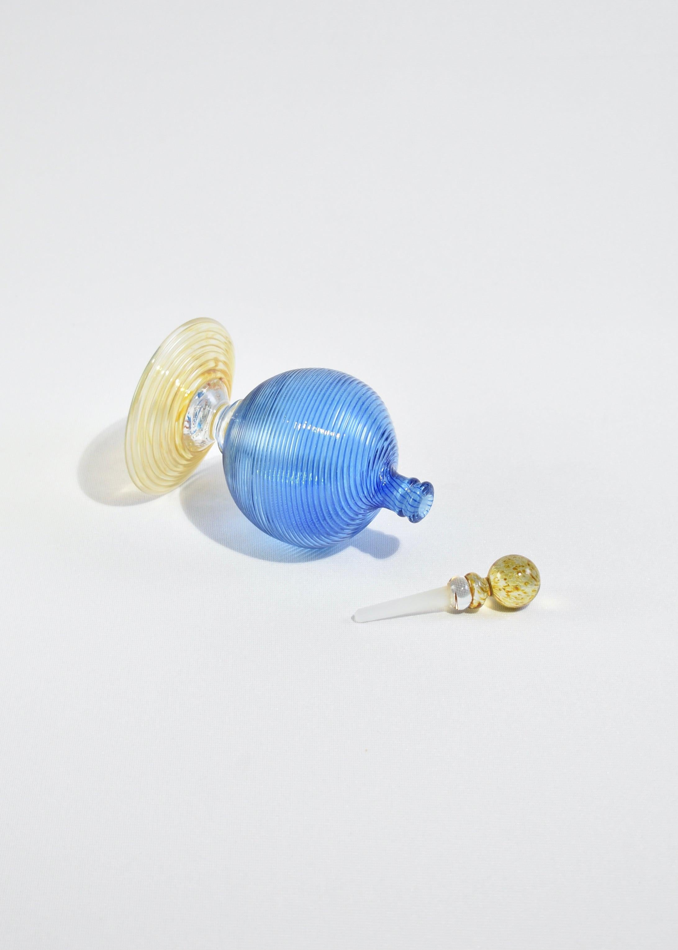 Modern Blue Spiral Perfume Bottle
