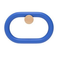 Blue Stained Oak Fernand Hook by HARTO, Solid Wood & Metal, Portugal
