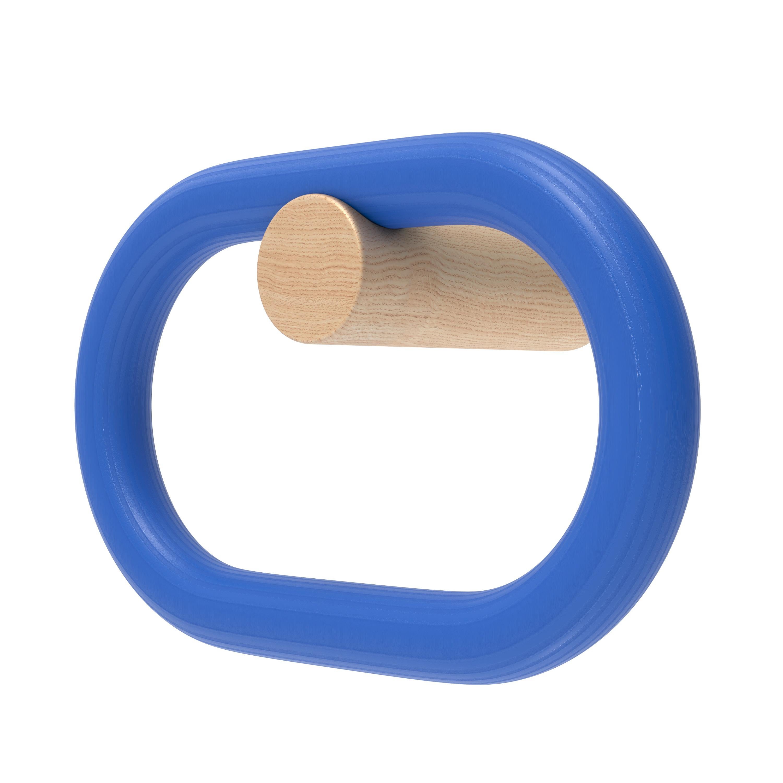 Post-Modern Blue Stained Oak Fernand Hook Horizontal by HARTO For Sale
