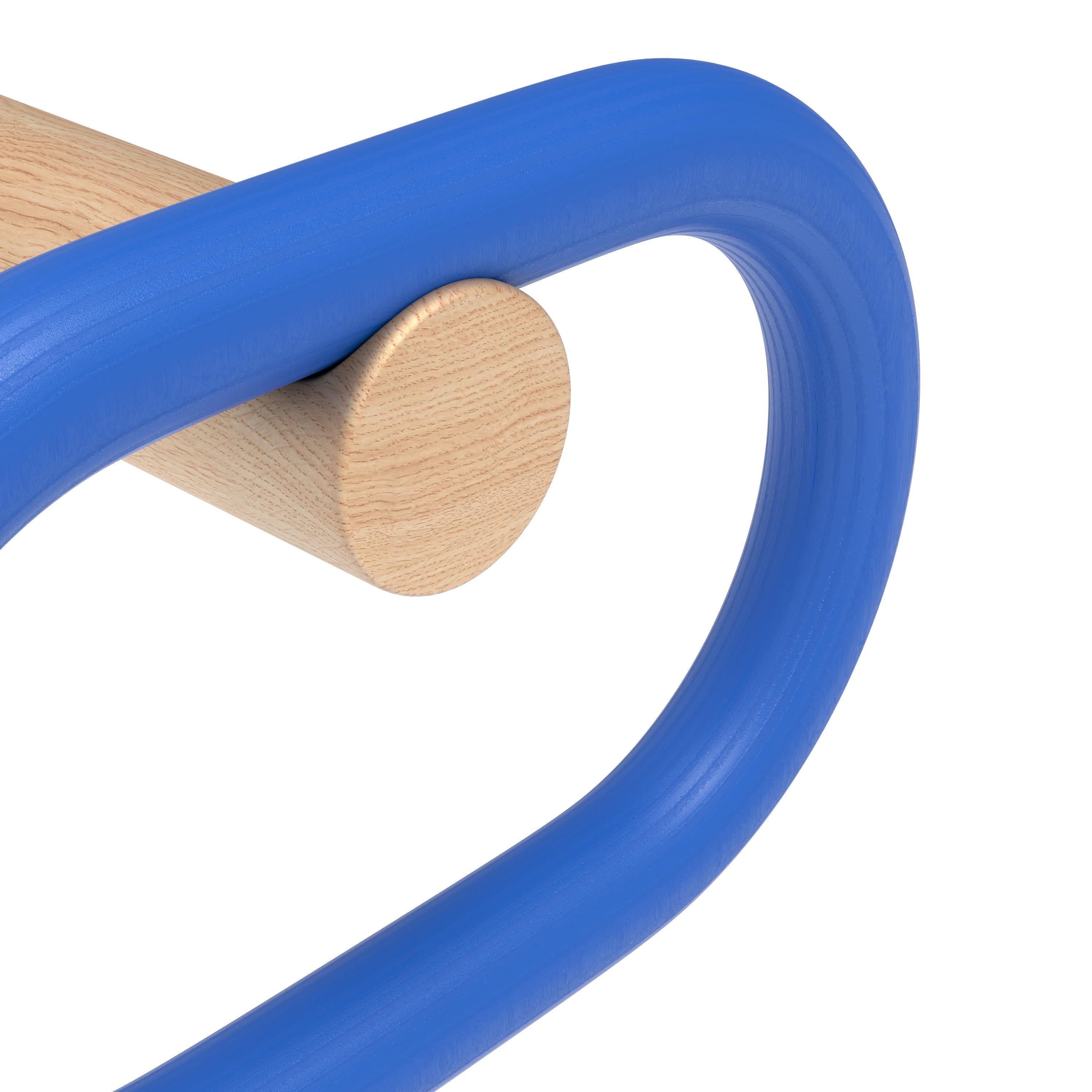 Blue Stained Oak Fernand Hook Horizontal by HARTO In New Condition For Sale In Geneve, CH