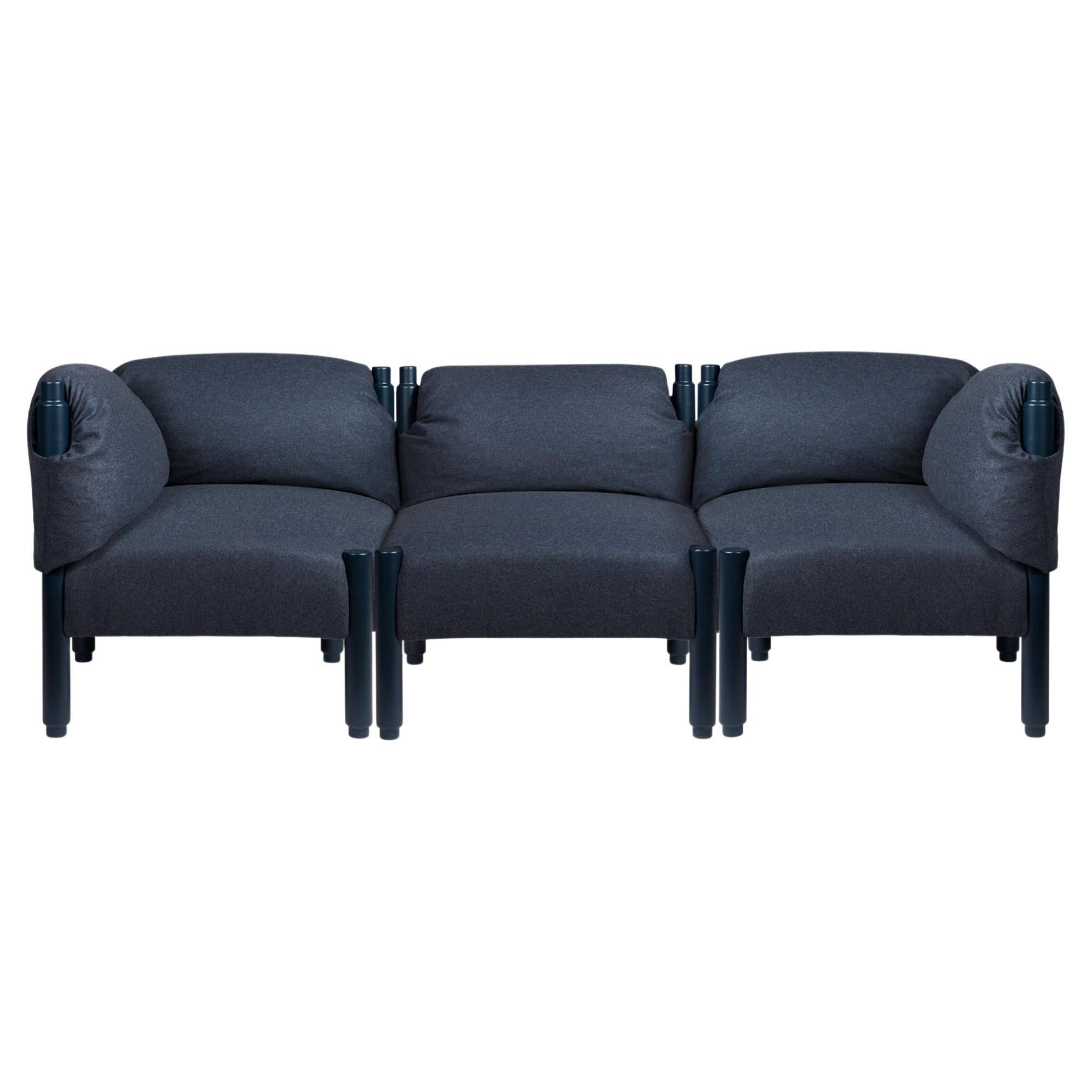 Blue Stand by Me Sofa by Storängen Design For Sale