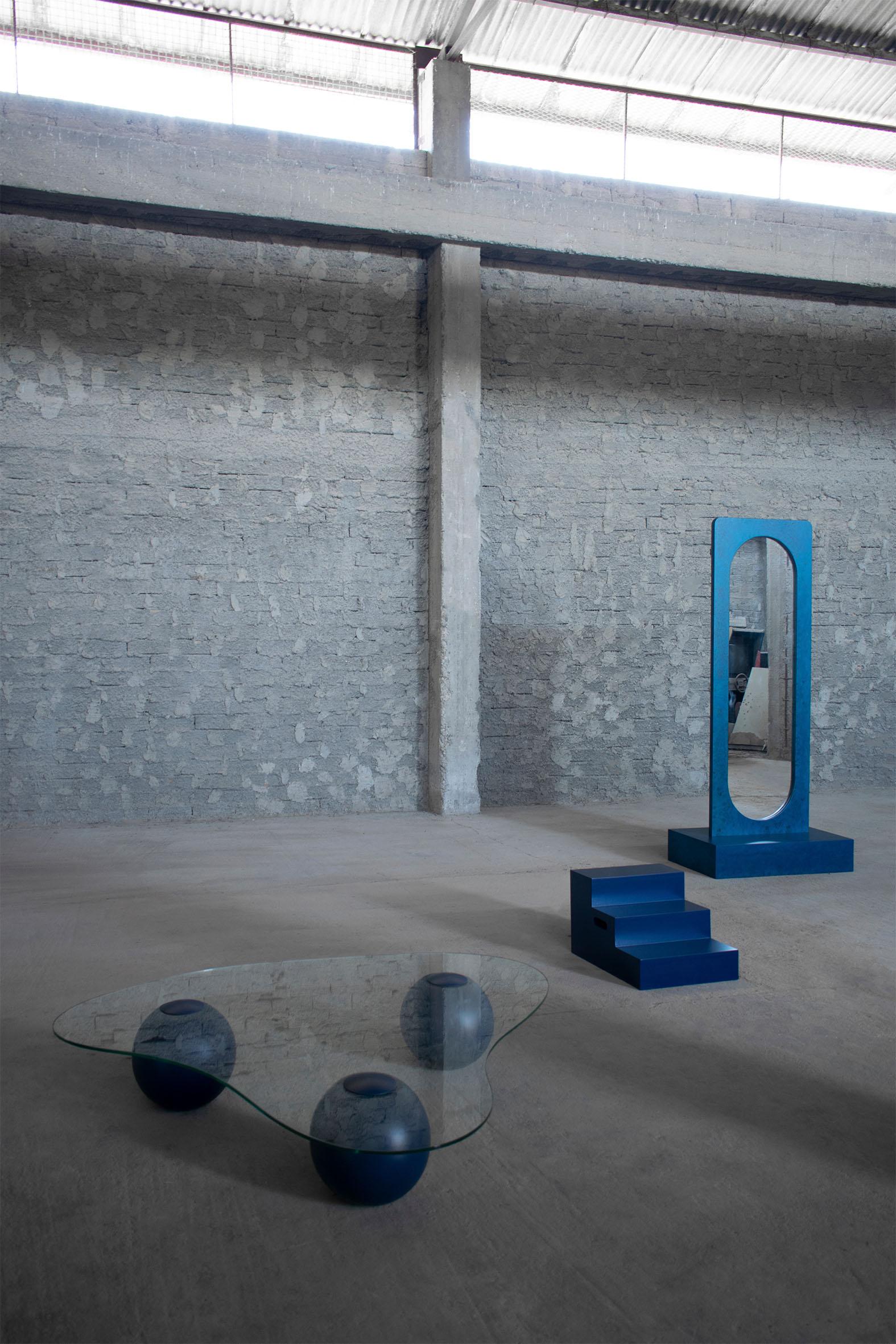 Blue Standing Mirror by Studio Christinekalia 4