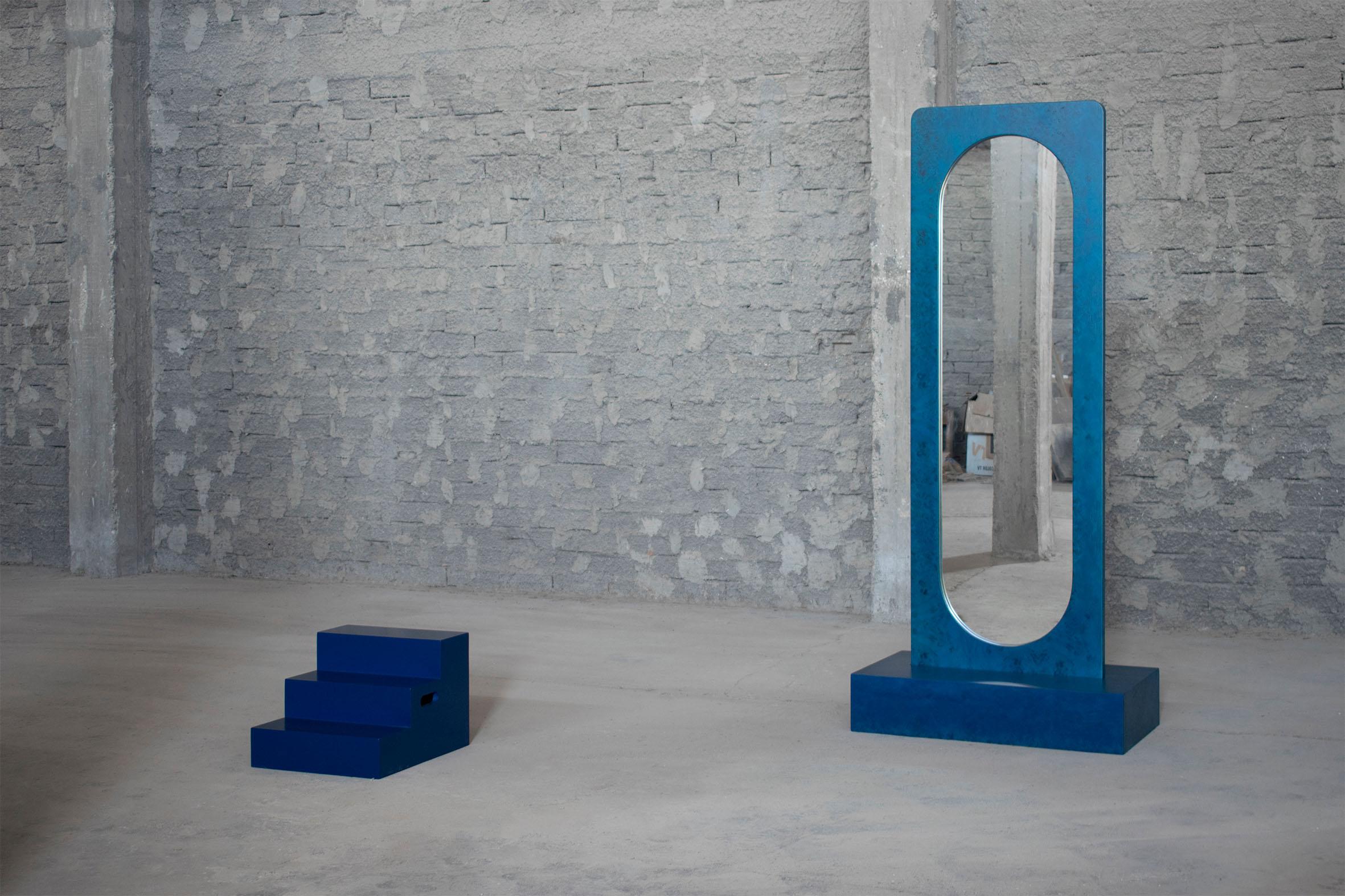 Blue Standing Mirror by Studio Christinekalia 2