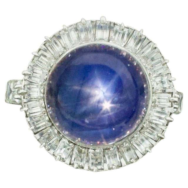Star Sapphire and Diamond Pinky Ring, circa 1950s at 1stDibs | star ...