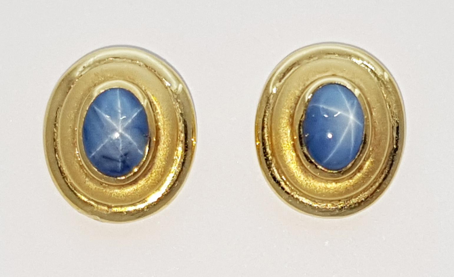 star sapphire stud earrings