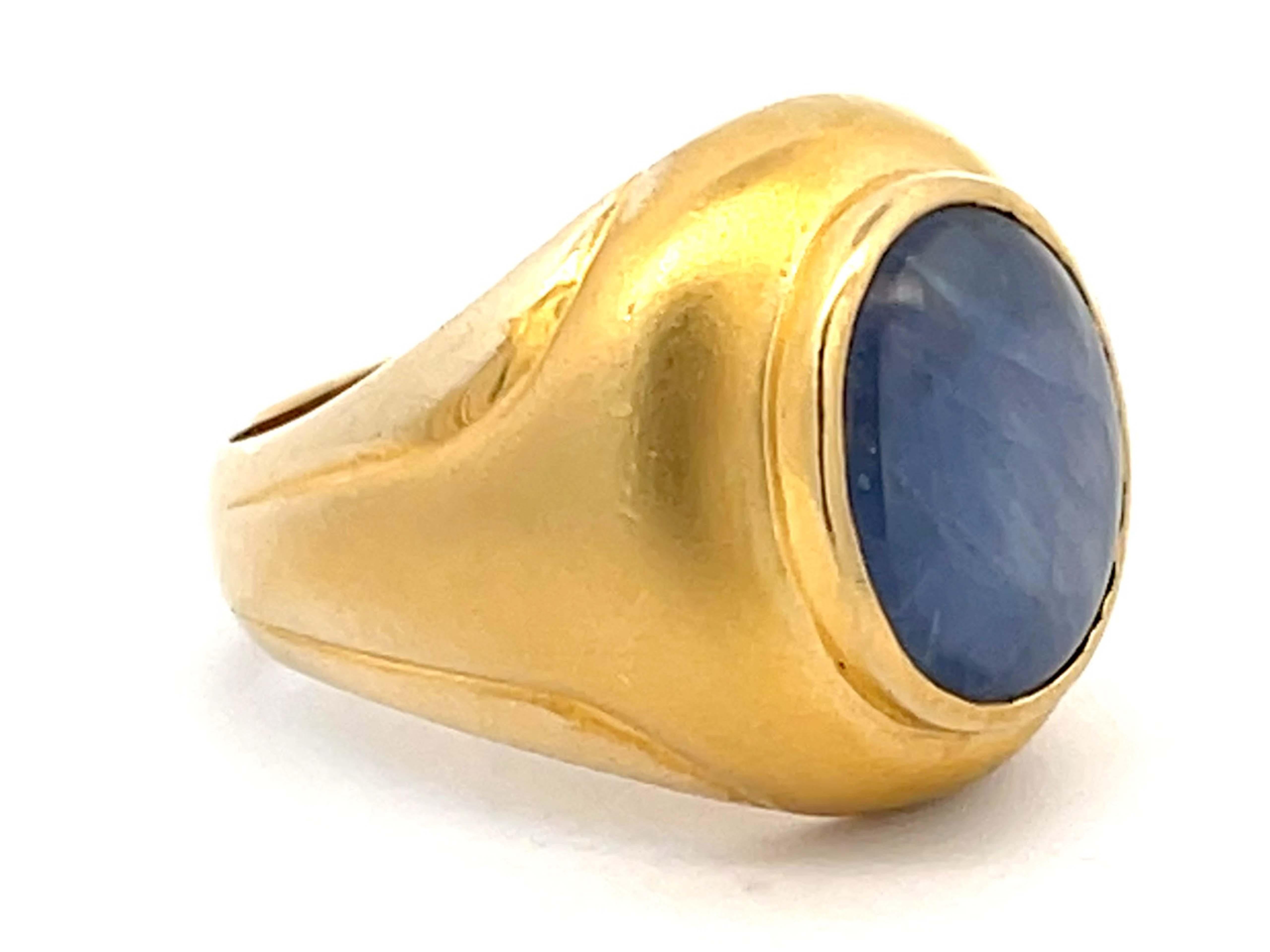 star sapphire gold ring