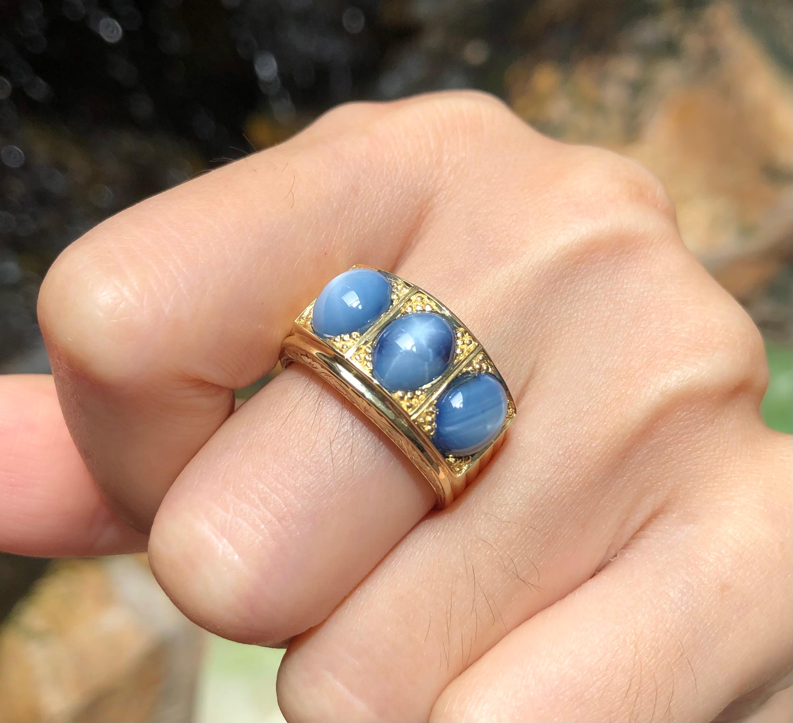 blue star stone ring