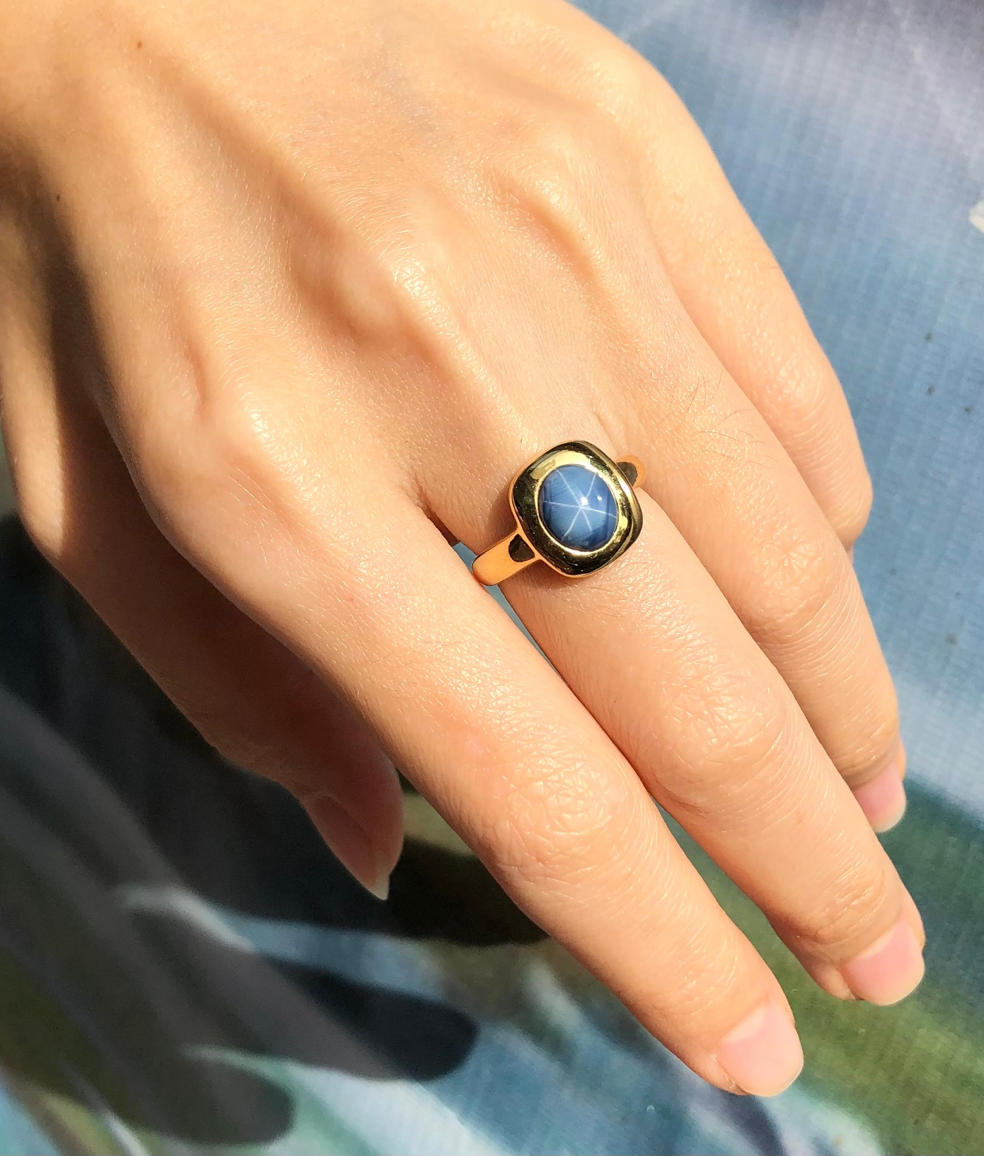 real blue star sapphire ring