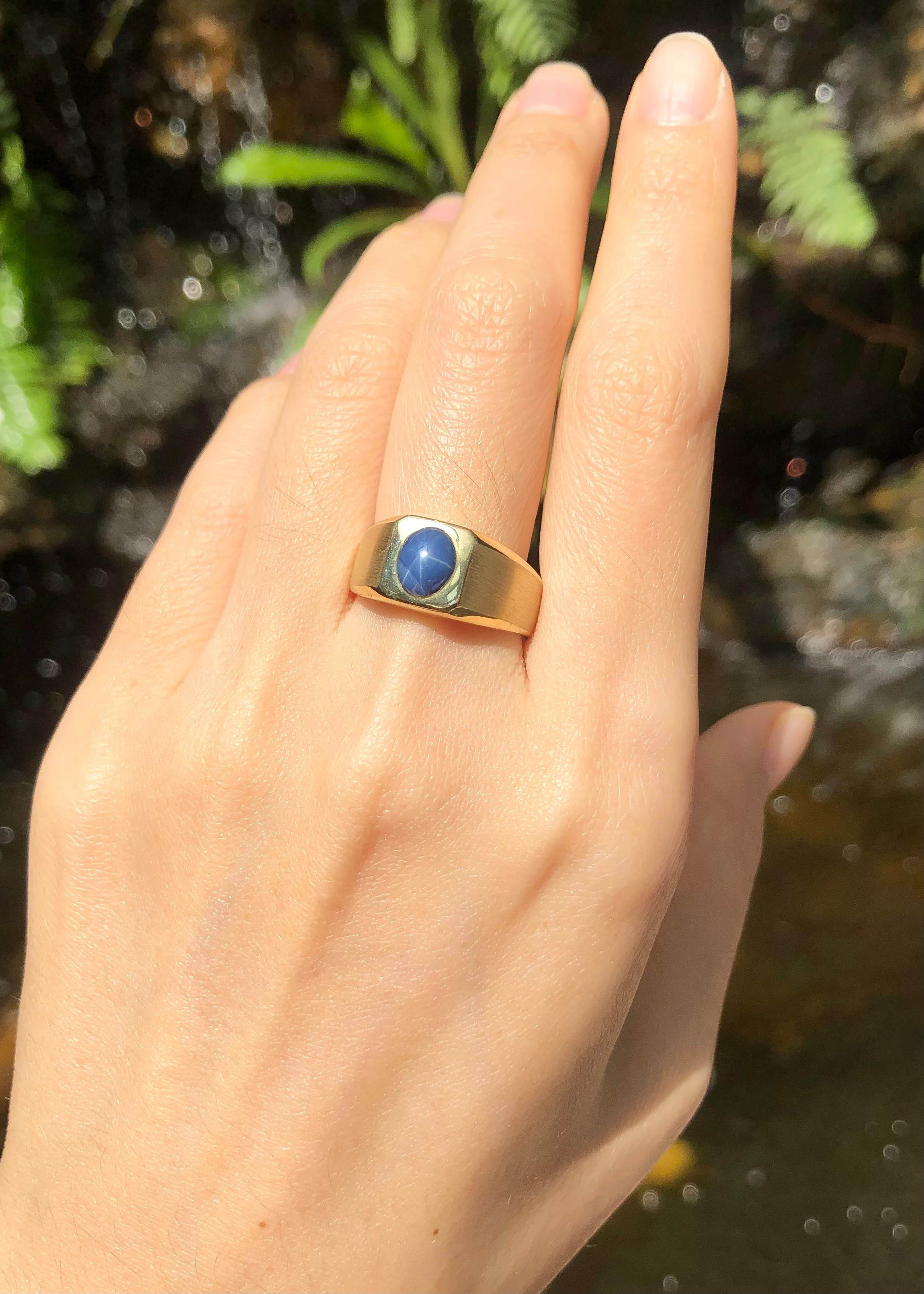 real blue star sapphire ring