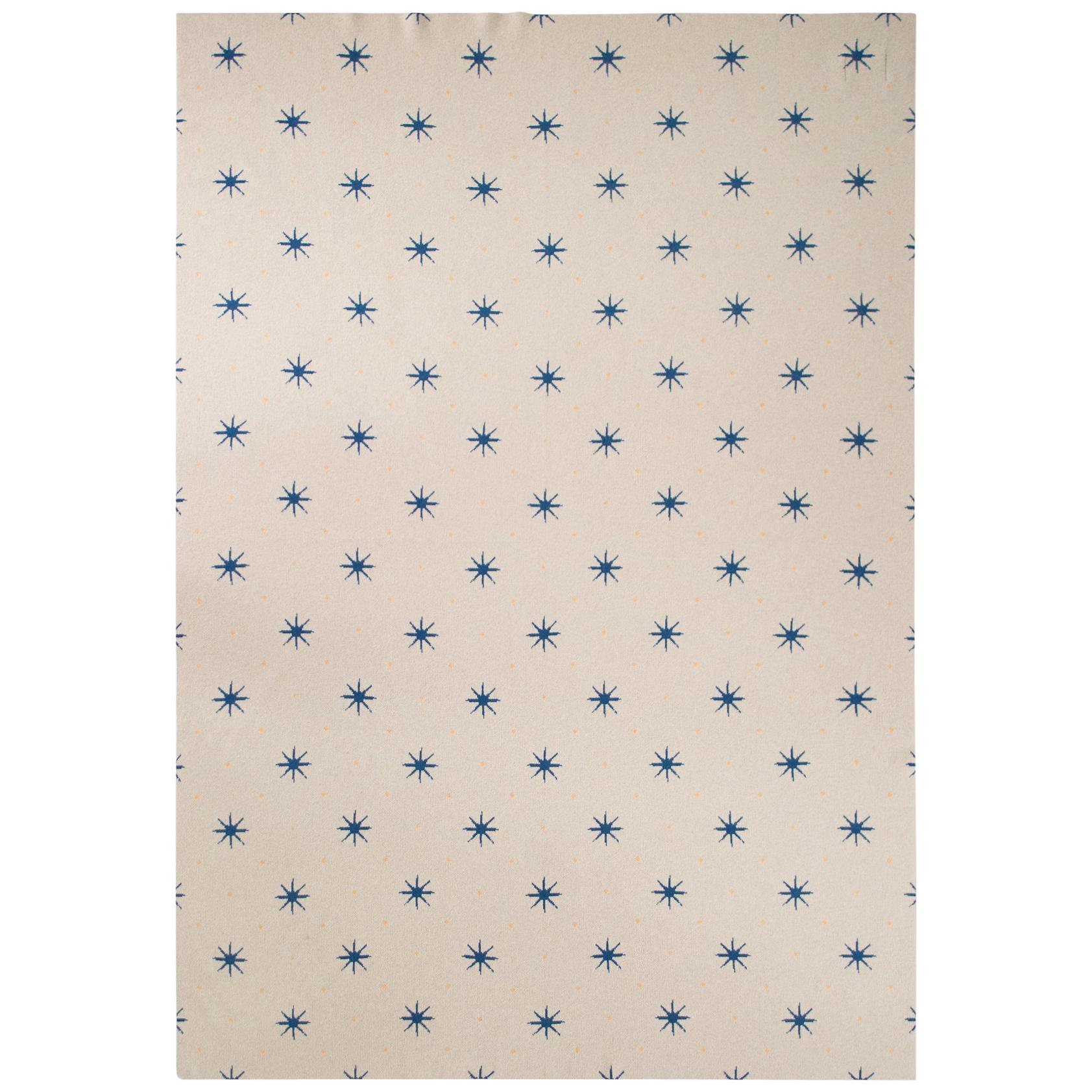 Blue Stars Cashmere Throw by Saved, New York