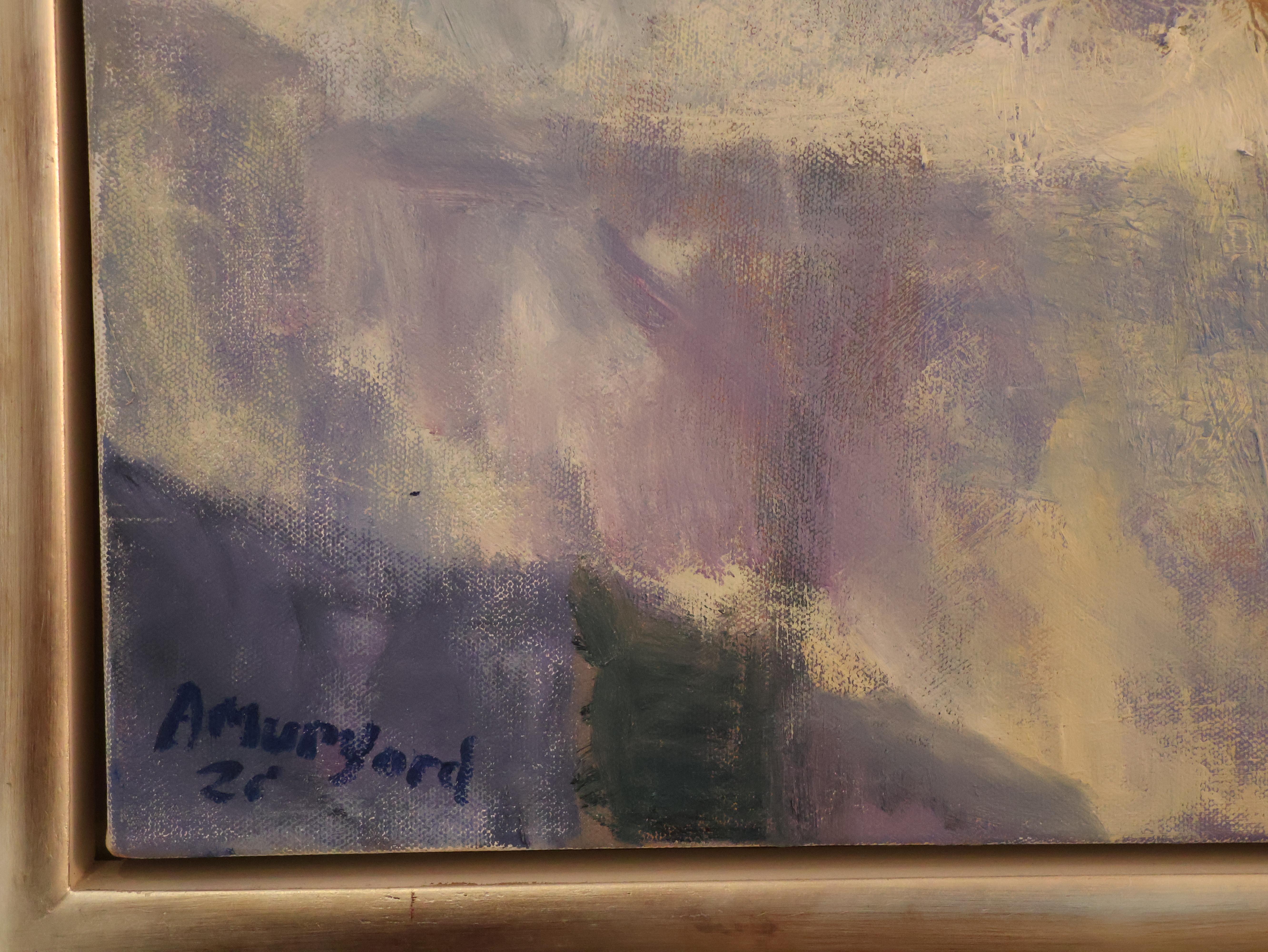 Hand-Painted Blue Stillness, Alice Mumford For Sale