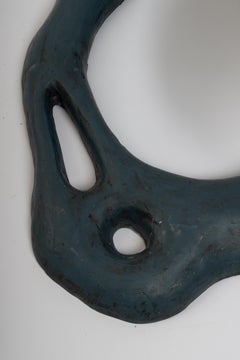 Blue Stone and Resin Mirror - Noche en la Orilla by Marcela Cure