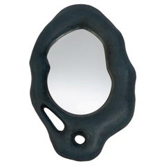 Blue Stone and Resin Mirror - Noche en la Orilla by Marcela Cure