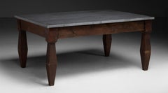 Tisch mit blauer Steinplatte, Frankreich 1930