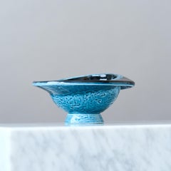 Cuenco de gres azul de Vilhelm Bjerke Petersen para Rorstrand, Suecia, años 50.