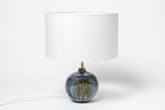 Blue Stoneware Ceramic Table Lamp by La Borne Potter Jacques Vilain 20th Century