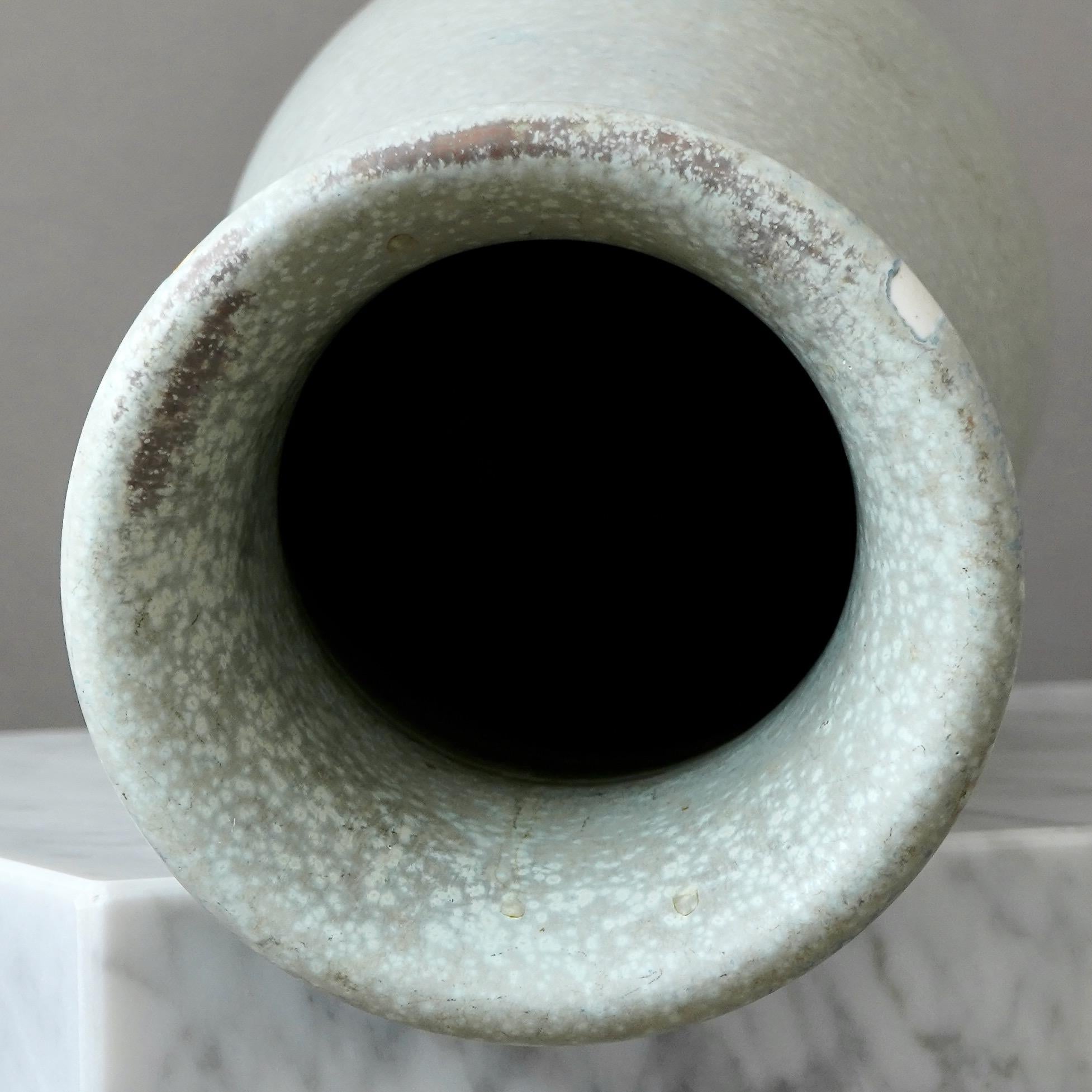 Blaue Bodenvase aus Steingut von Gunnar Nylund für Rorstrand, Schweden, 1940er Jahre im Angebot 2