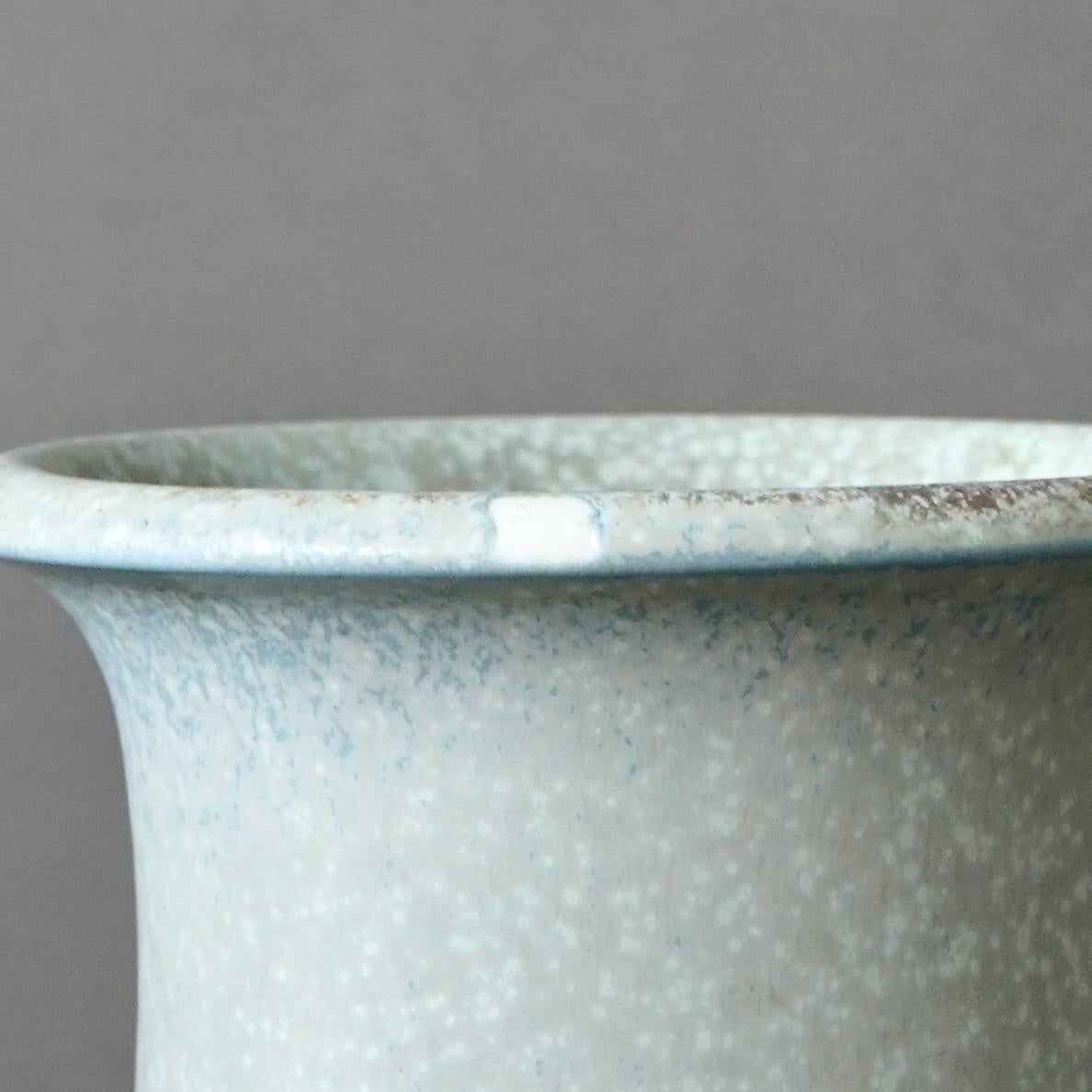 Blaue Bodenvase aus Steingut von Gunnar Nylund für Rorstrand, Schweden, 1940er Jahre im Angebot 5