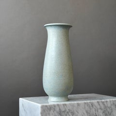 Blaue Bodenvase aus Steingut von Gunnar Nylund für Rorstrand, Schweden, 1940er Jahre