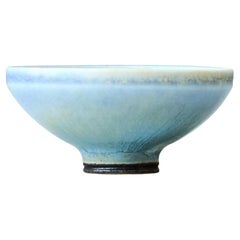 Blue Stoneware Miniature Bowl by Berndt Friberg. Gustavsberg, Sweden, 1960s