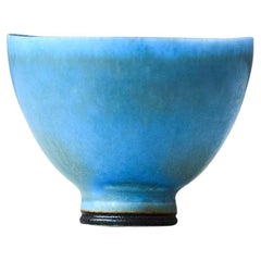 Blue Stoneware Miniature Bowl by Berndt Friberg. Gustavsberg, Sweden, 1960s