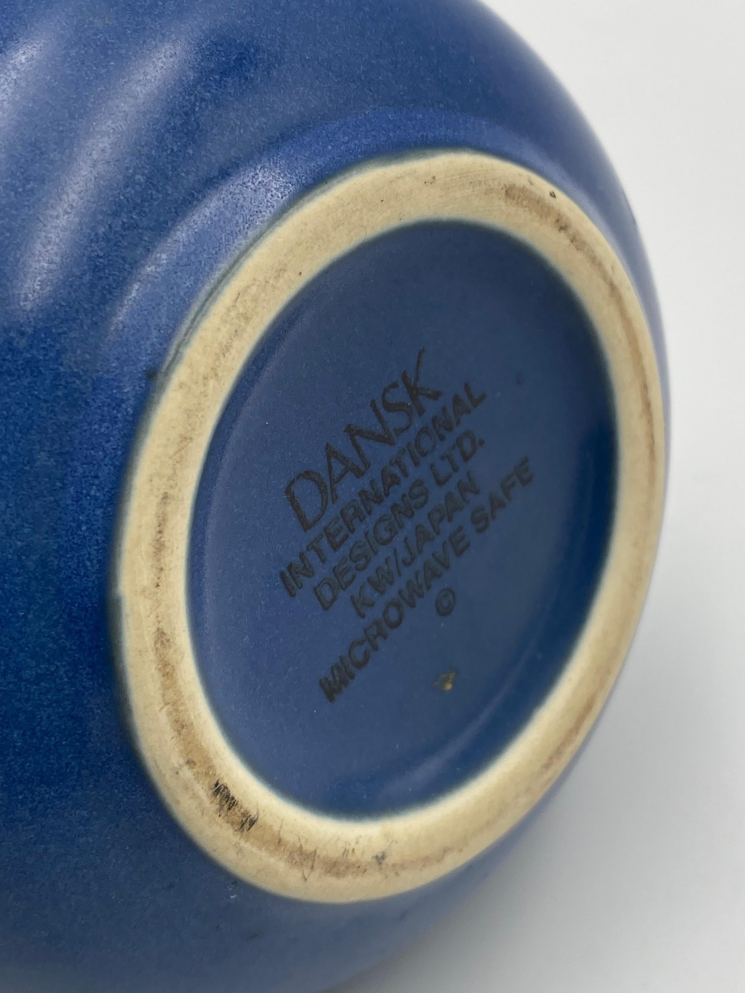 Blue Stoneware Open Bowl By Dansk  For Sale 1