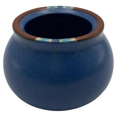 Retro Blue Stoneware Open Bowl By Dansk 