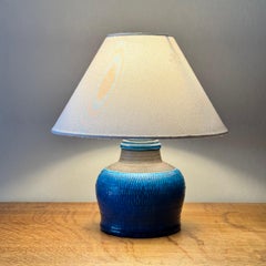 Grès bleu/ Lampe de table #4/ Nils Kähler, Danemark/ 1960s