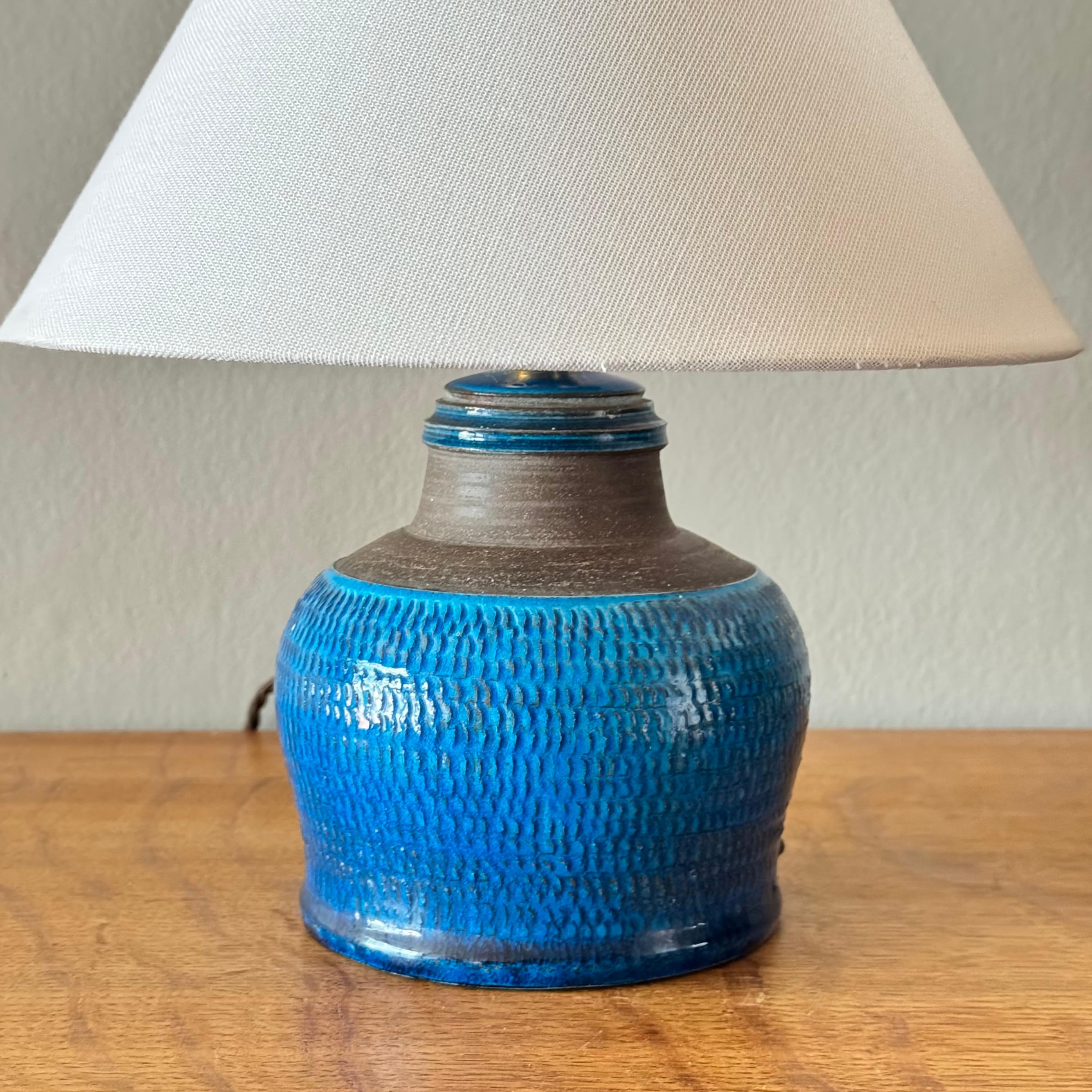Gres azul/ Lámpara de mesa nº 4/ Nils Kähler, Dinamarca/ Años 60 Danés en venta