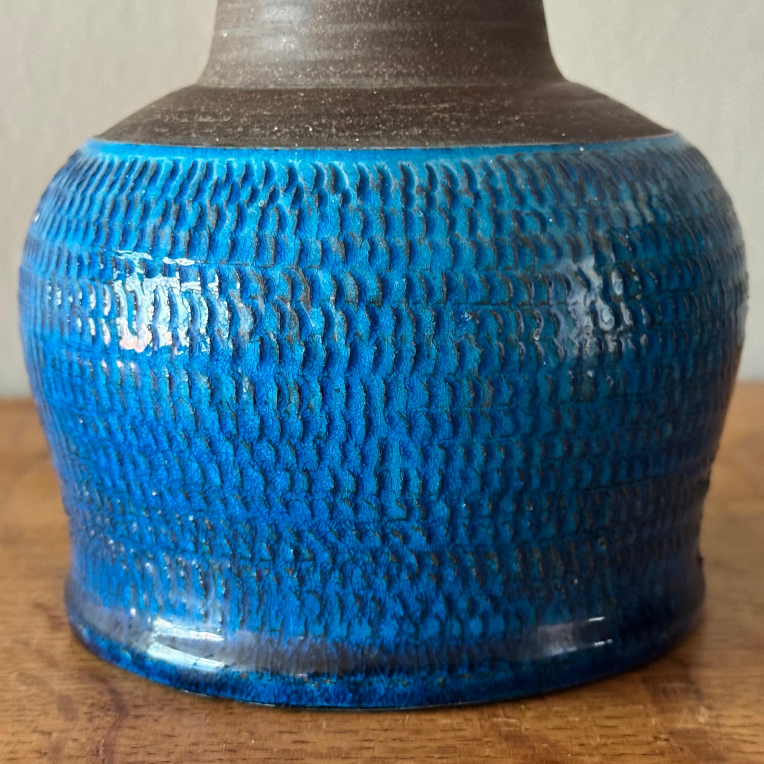 Gres azul/ Lámpara de mesa nº 4/ Nils Kähler, Dinamarca/ Años 60 en Bueno estado para la venta en London, GB