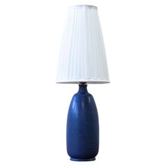 Lampada da tavolo in gres blu di Eric och Ingrid Triller, Tobo, Svezia