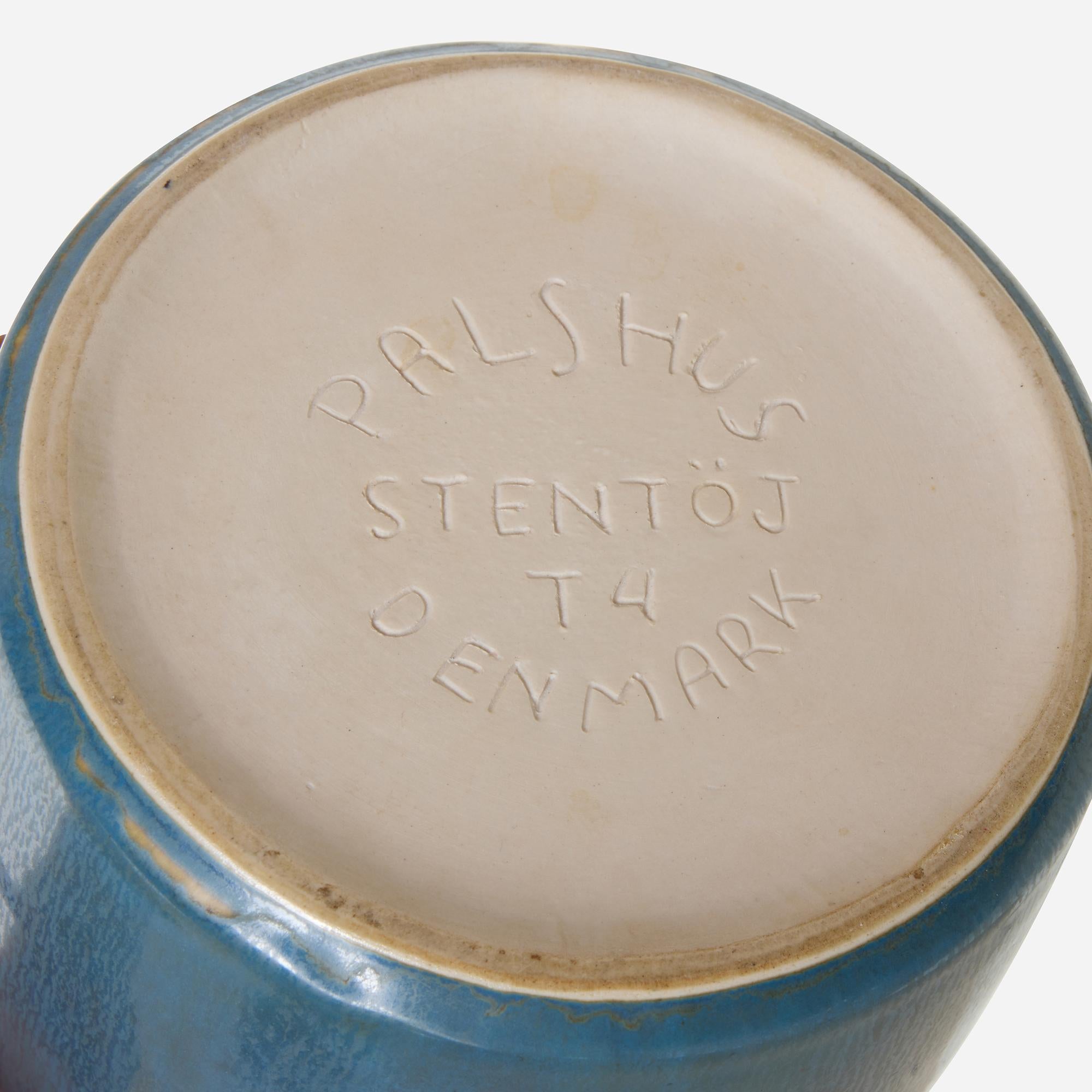 Blue Stoneware Teapot by Palshus For Sale 5