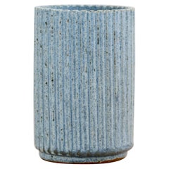 Blue Stoneware Vase by Arne Bang
