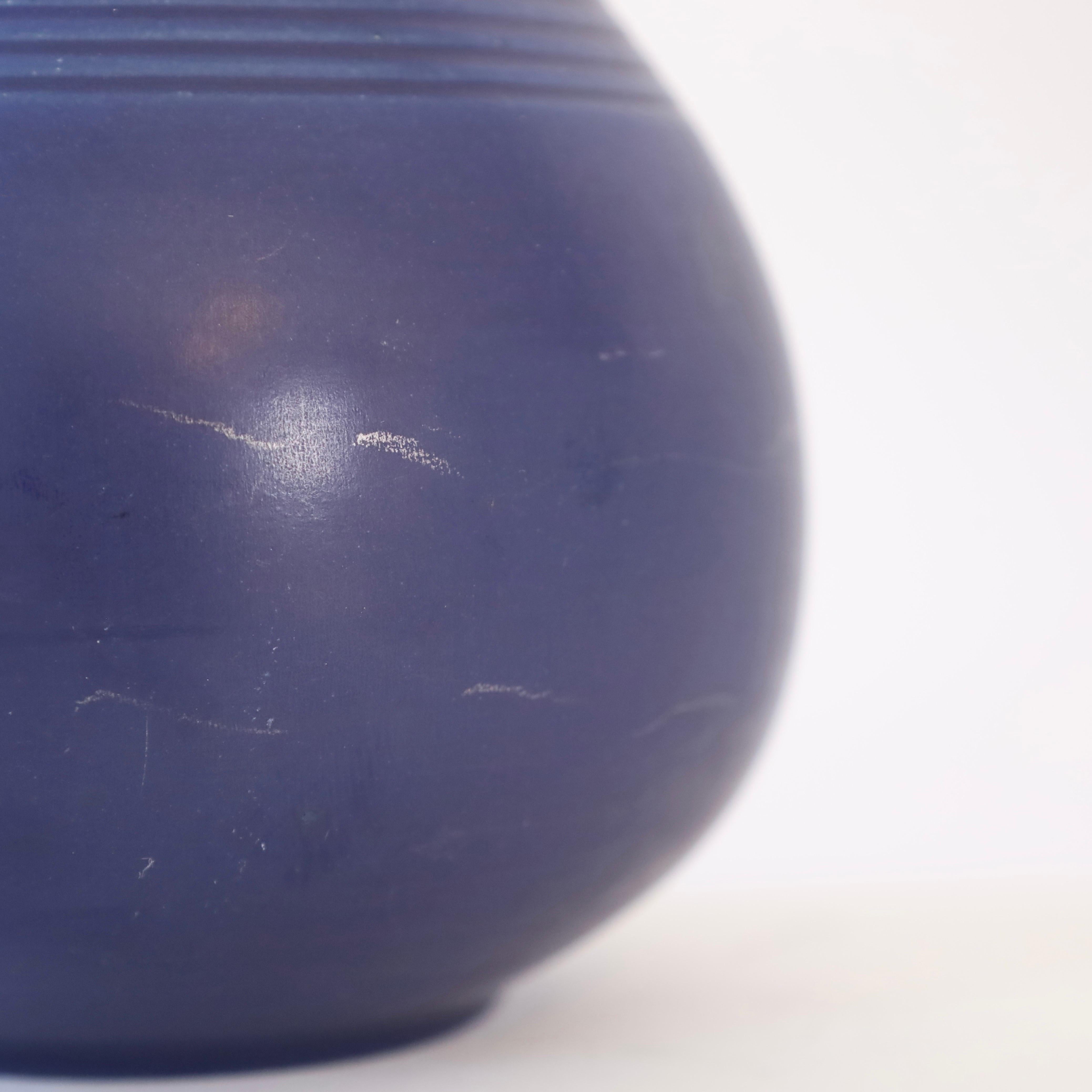 Vaso in gres blu di Axel Sorensen per P. Ipsens Enke, anni '40, Danimarca in vendita 2