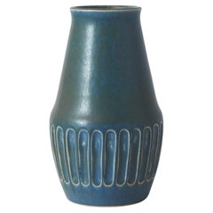 Blue Stoneware Vase by Michael Andersen