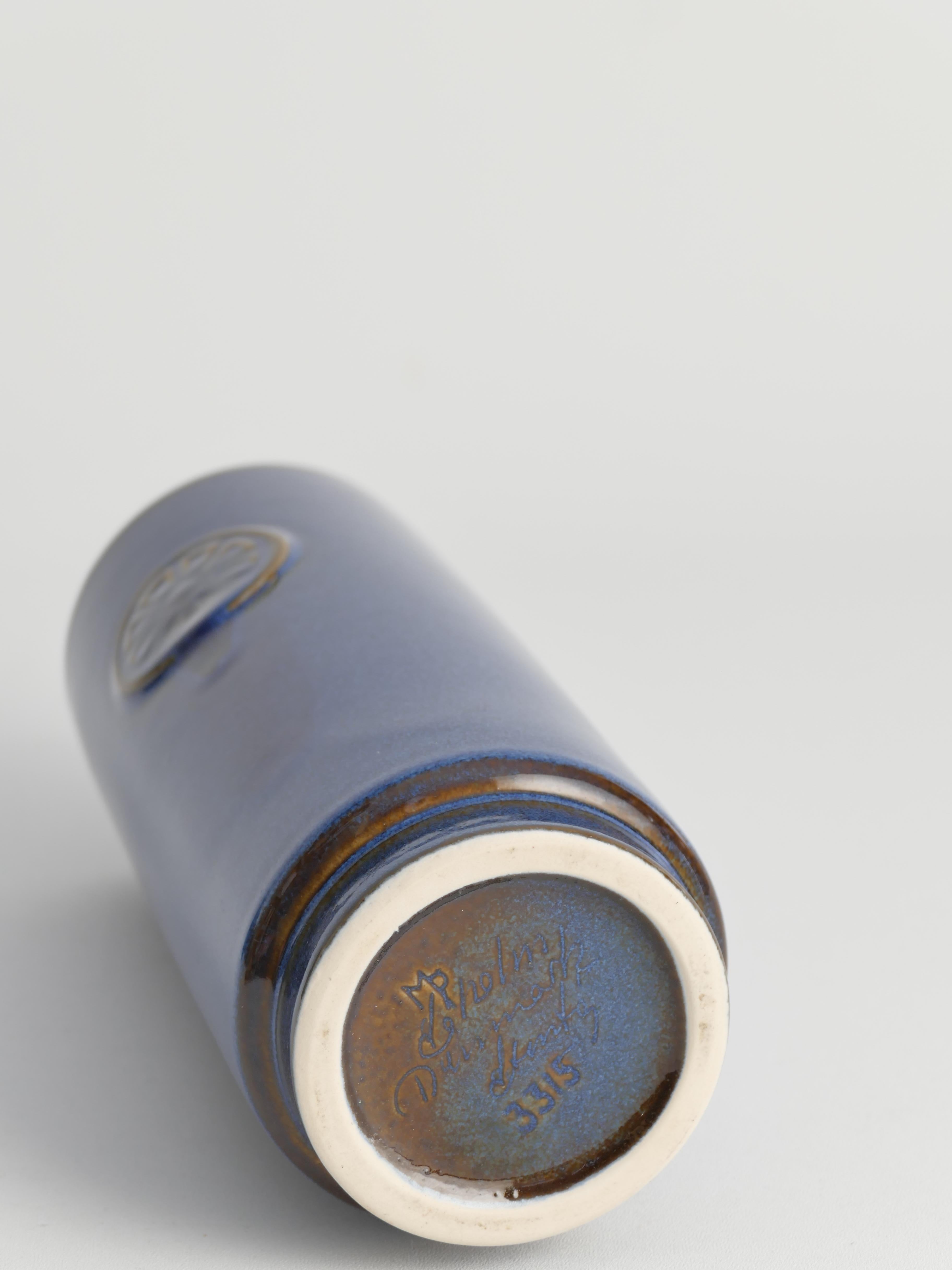Blue Stoneware Vase from Nordlys Series by Maria Philippi for Søholm, 1960s For Sale 5
