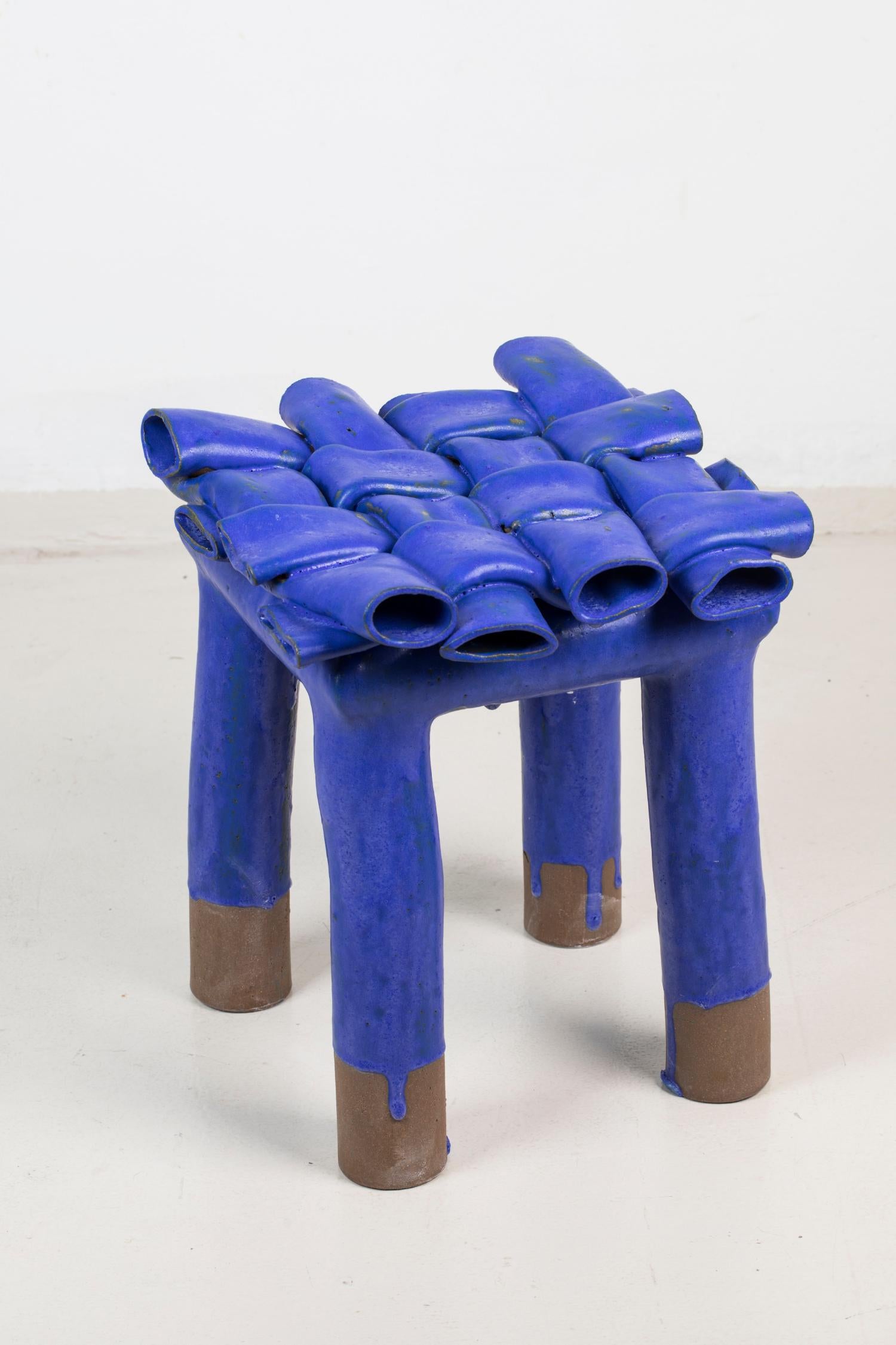 Blue stool by Milan Pekar
Dimensions: 40 x 40 x 42 cm
Materials: Stoneware with Salt Glaze

Hand-made in the Czech Republic. 
Also available in different colors.

Stoneware with salt glaze.

Established own studio August 2009 – Focus mainly