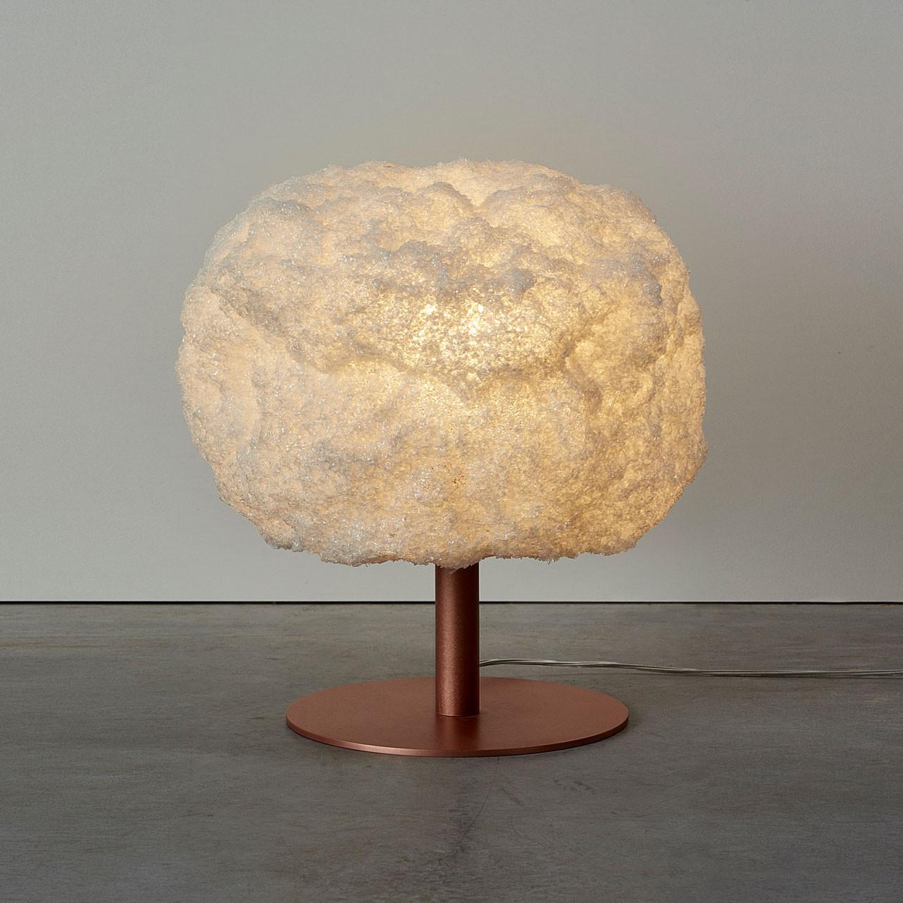 Contemporary Blue Storm Table Light Copper by Johannes Hemann