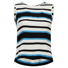 Blue Striped Sleeveless Top Size XS