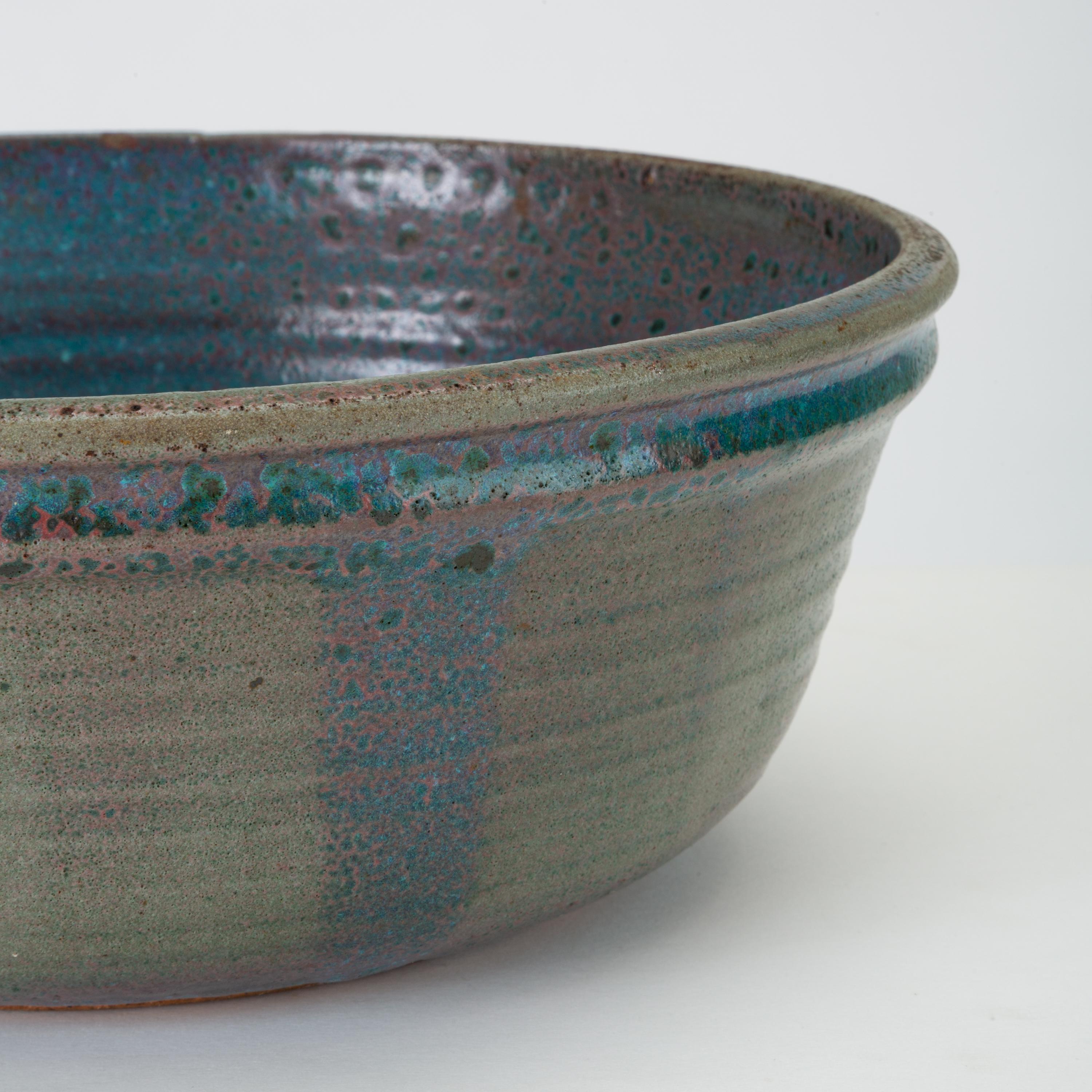 Blue Studio Pottery Serving Bowl 2