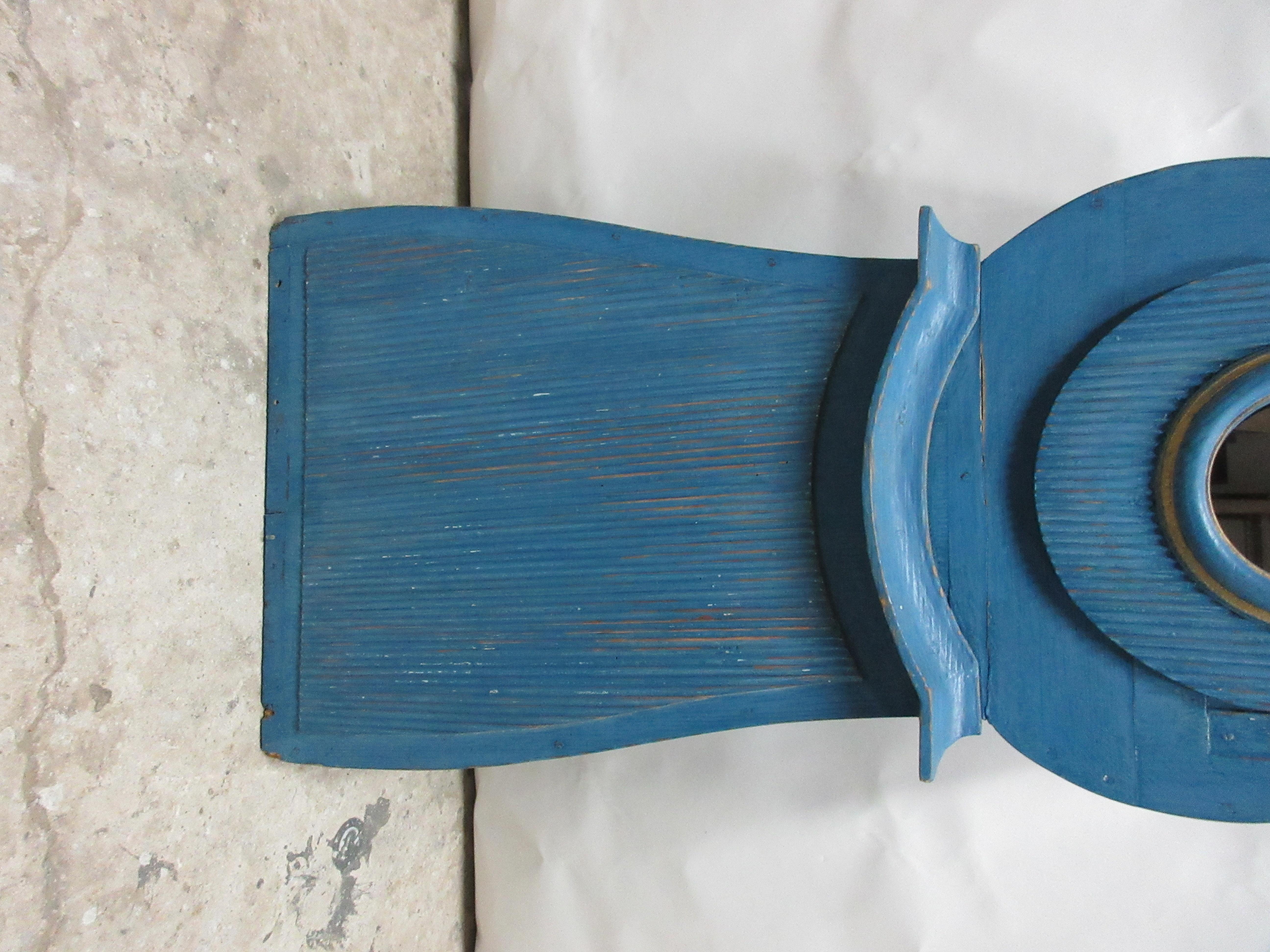Blue Swedish Mora Clock In Good Condition For Sale In Hollywood, FL