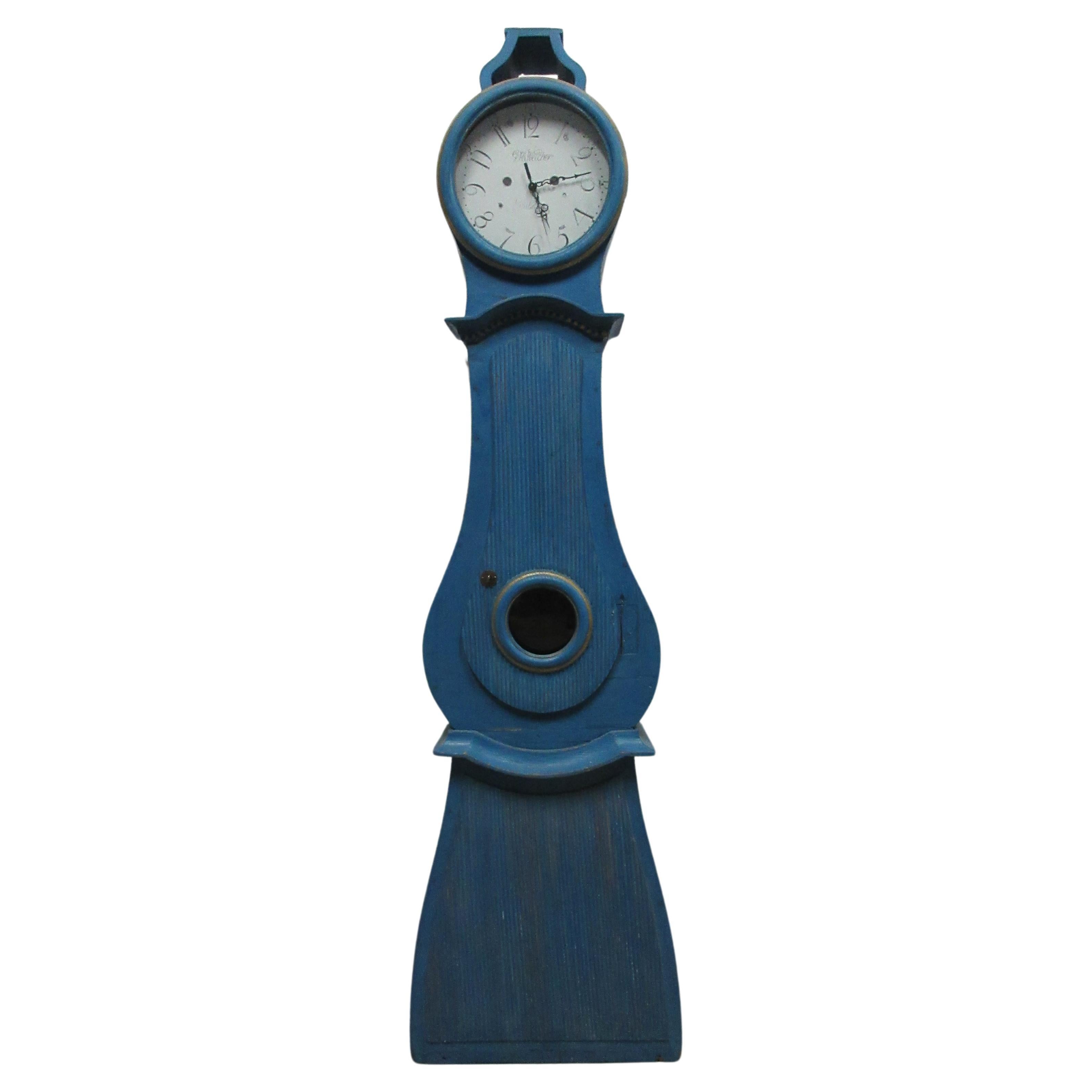 Blue Swedish Mora Clock For Sale