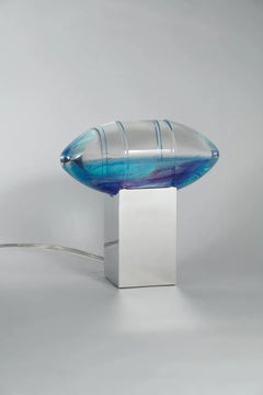Blue Swirls Helios Lamp by Zoran Strijbosch