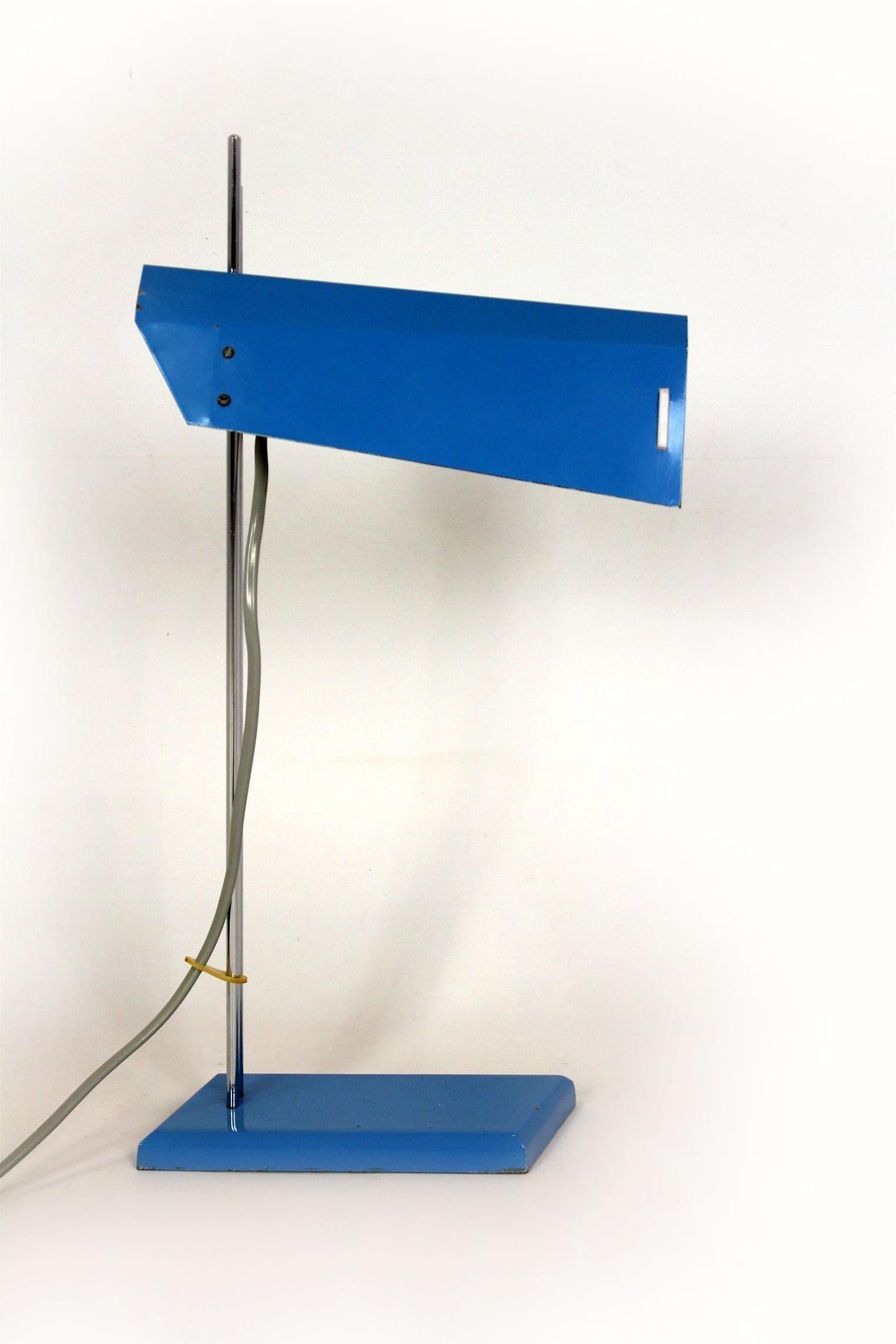 Blue Table Lamp by Josef Hurka, Lidokov, 1970s For Sale 5