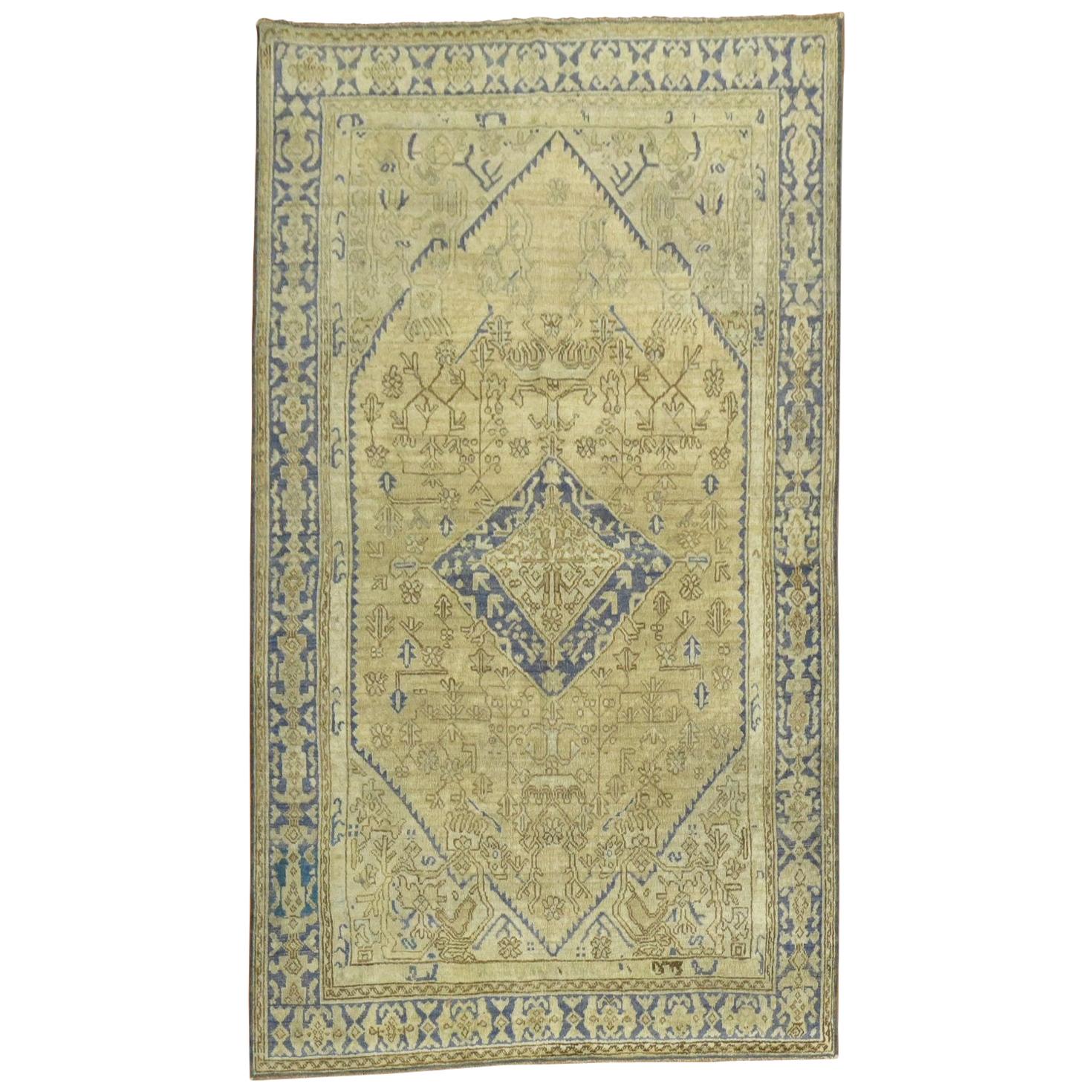 Blue Taupe Turkish Rug For Sale