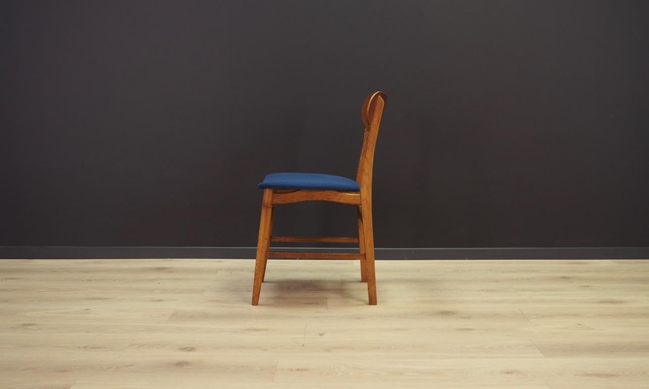 Blue Teak Chairs Vintage Danish Design, 1960s 1